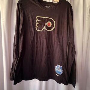 Reebok - Philadelphia Flyers Long Sleeve T-Shirt - Embossed Beaded Women's L